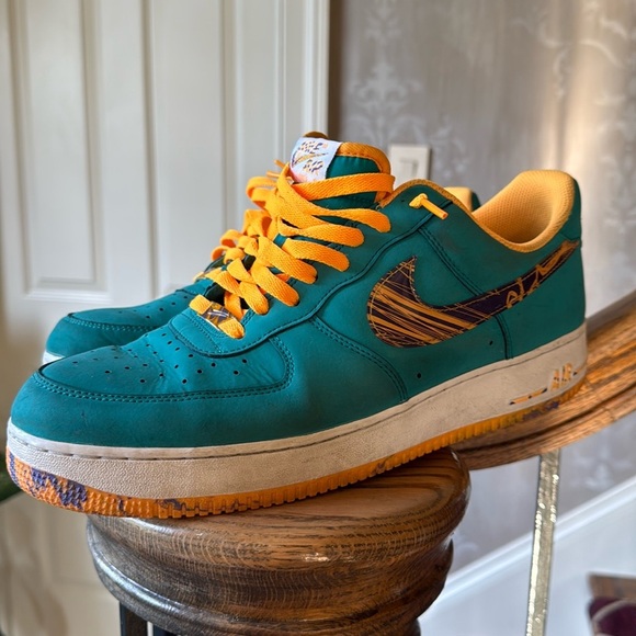 NIKE men’s size 13 2013/20124 AIR FORCE 1 LOWS Marbled Swoosh 488298 – 313 - Picture 16 of 16